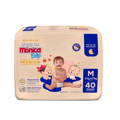 FRALDA TURMA DA MONICA BABY PREMIUM ECONOMICA M 40UNIDADES